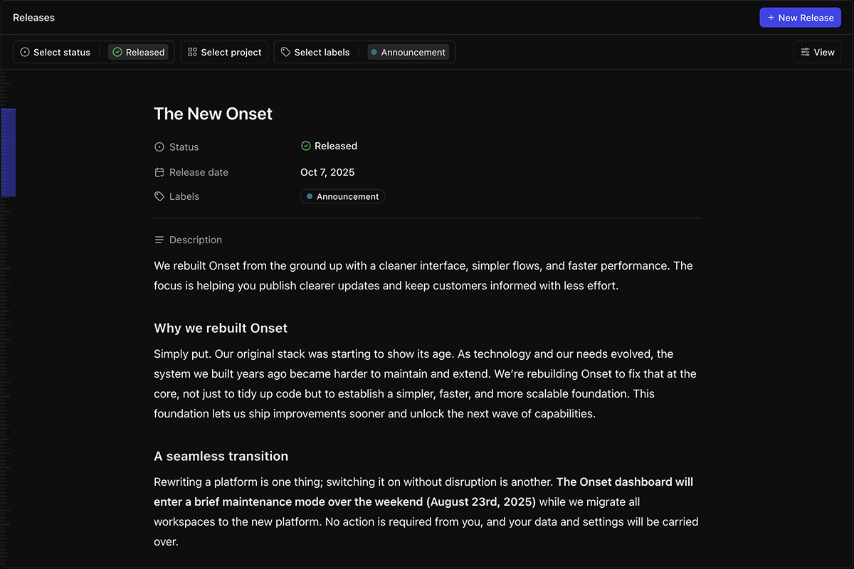 A screenshot of the hero section